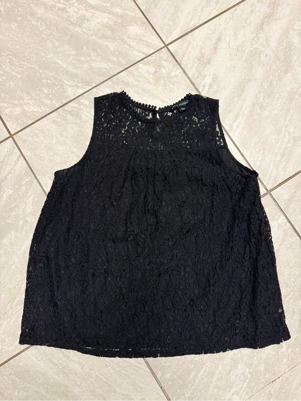Zac & Rachel Black Lace Sleeveless Blouse